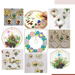 Cliths 40 Pcs Hexagon Wood Linking Rings MDF Craft Frames for DIY Jewelry, Home Decor, Earrings
