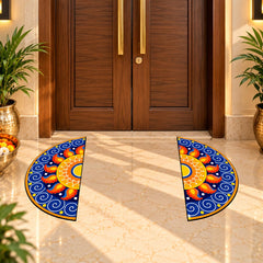 half mandala rangoli set for door side decoration