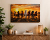 7 Running Horses Wall Painting for Living Room