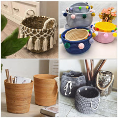 American Elm 5-Piece Oval Basket Bottom Set Wooden MDF Crochet Bases for DIY Storage Baskets & Crafts Weaving
