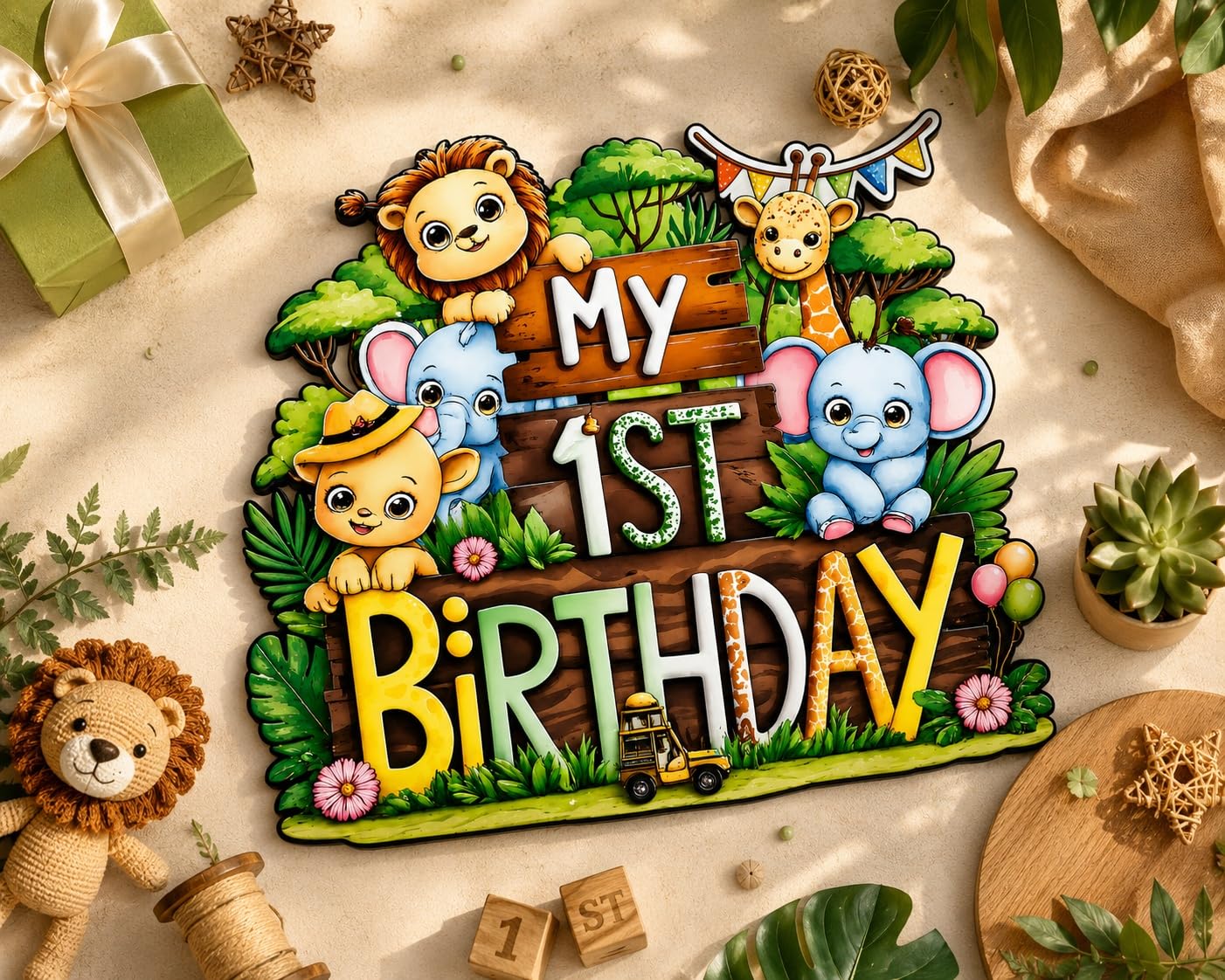 wild one birthday party table decor