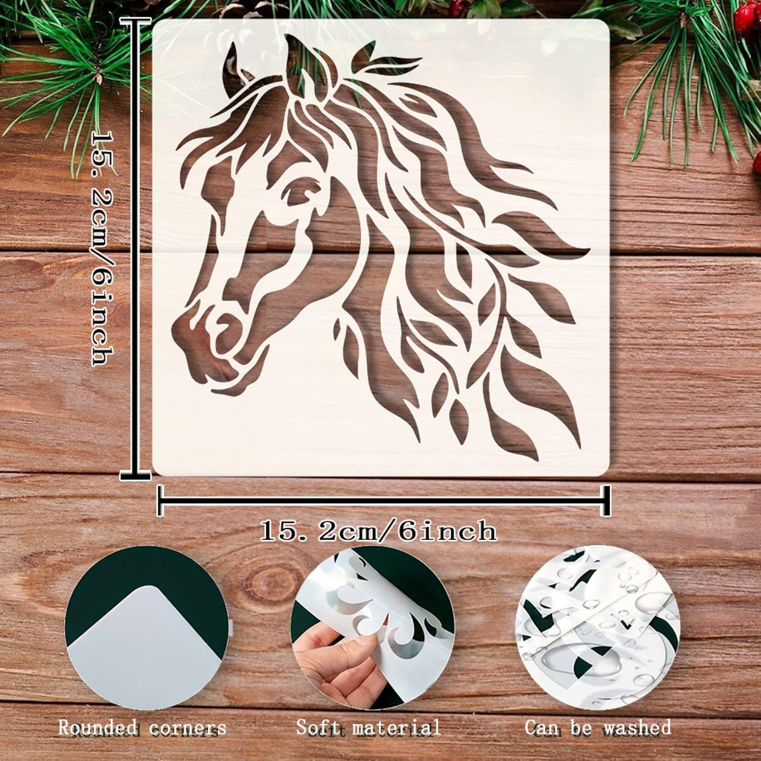 reusable horse face stencil template