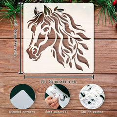 reusable horse face stencil template