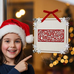 festive Christmas door sign MDF