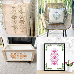 craft stencil Mexican floral design