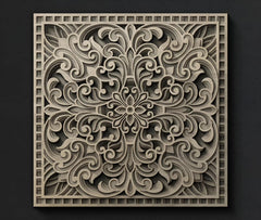 wooden multilayer MDF mandala decor