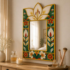 Mirror Wall Hanging for Pooja Room Decor