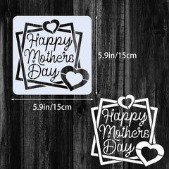 parents day stencil set 9 pieces