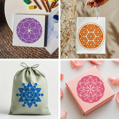 reusable geometric flower stencils