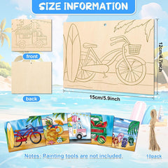 ocean theme wooden shapes