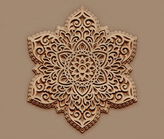 blooming mandala wall decor wooden