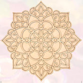 Cliths Wooden Rangoli Cutout for DIY Diwali Decoration Mandala Shape Craft Base for Painting Wall Art Home Festive Decor Design (1 Pc)