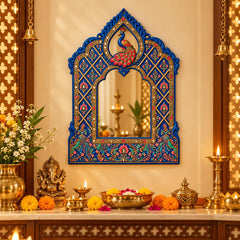 peacock design decorative wall mirror for dining room