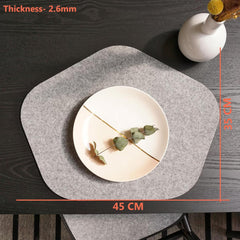 Cliths Felt Placemat Crochet Base Heat-Resistant Table Mat for Dining, DIY Decor & Craft Projects