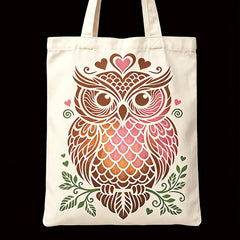 reusable owl stencil for fabric painting