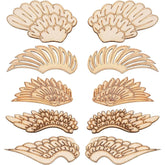 Cliths Pack of 24 Angel Wing Wooden Cutouts Craft DIY Painting Blanks for Baby Showers