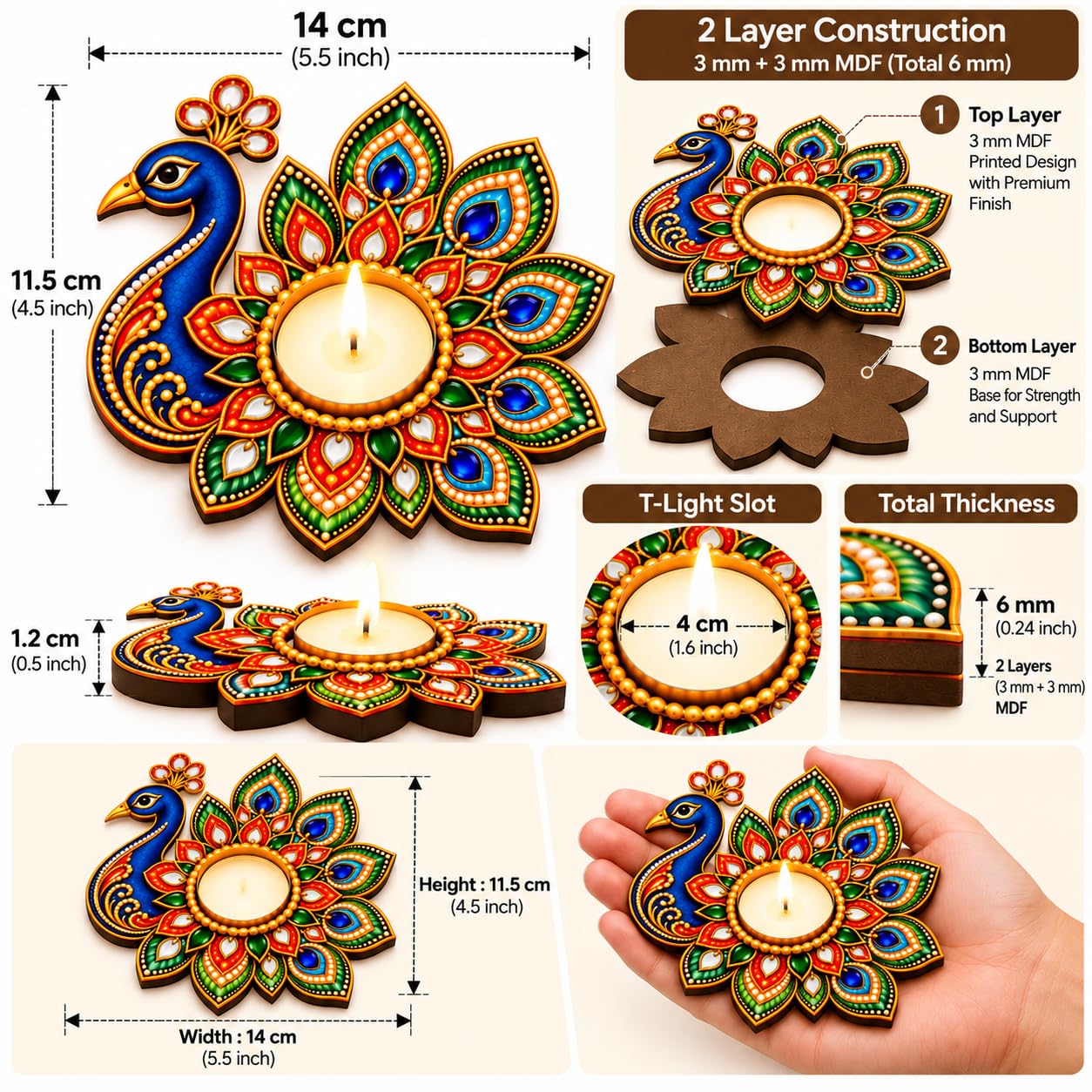decorative tealight holder for Diwali decoration
