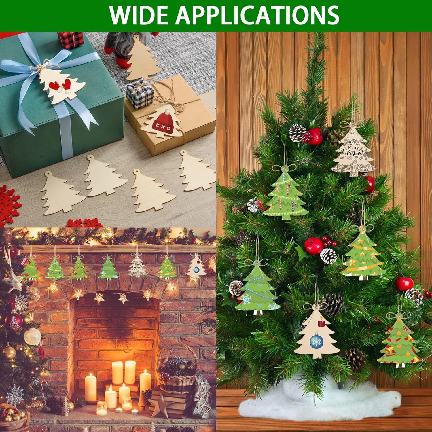 wooden Christmas ornaments