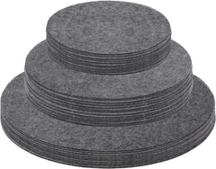 Cliths 36 Pcs Felt Plate Dividers 3 Size Set for Dish Stacking Scratch-Free Plate Protectors Gray Felt Pads for Dinnerware Storage