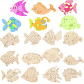 wooden fish cutouts for paintings fish theme birthday decoration ideas mdf fish craft shapes for kids