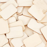Cliths 20 Pcs Wood Linking Rings for DIY Jewelry Crafts Rectangle Wood Frames Craft Supplies