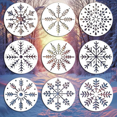snowflake painting stencil set