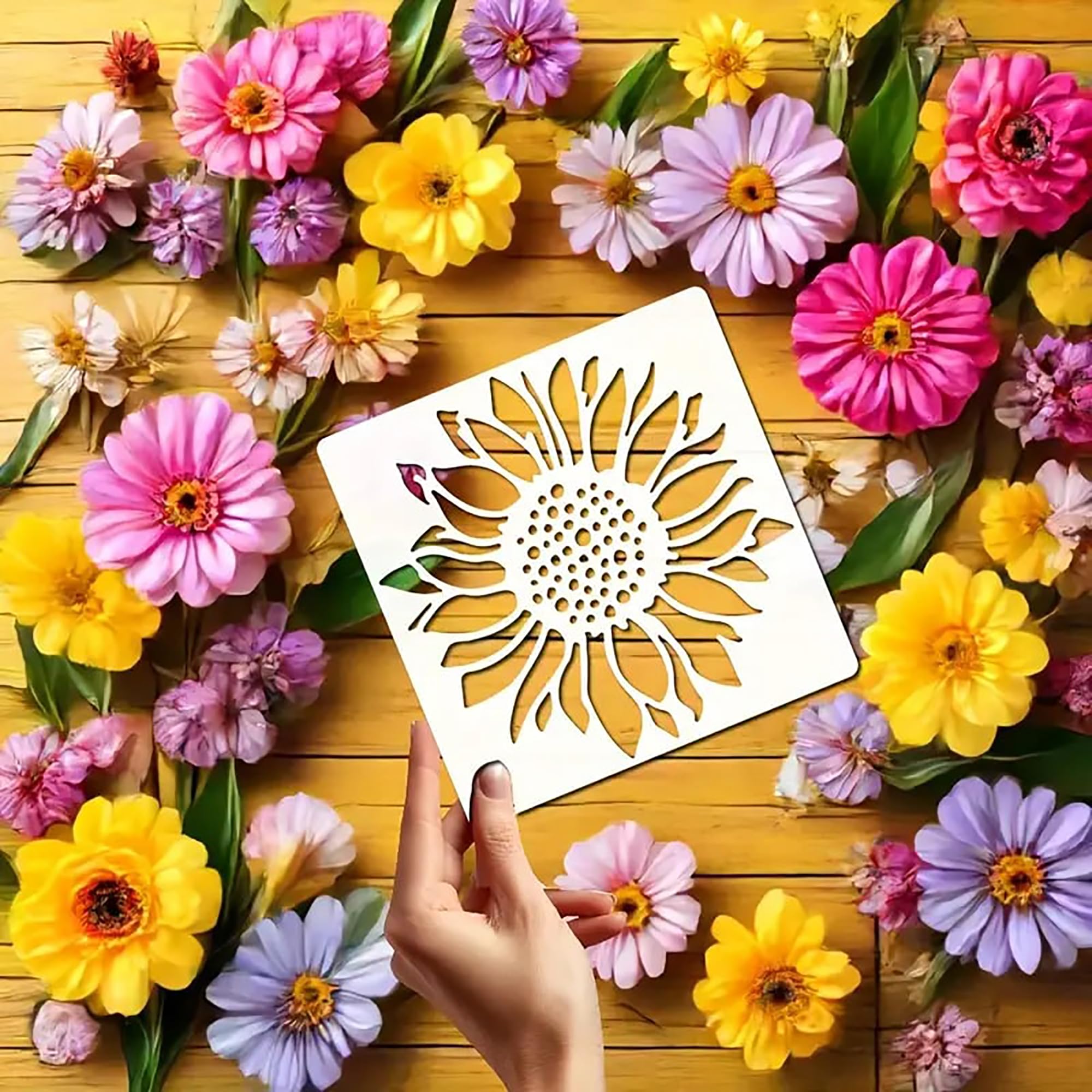 5.1 inch flower stencil set