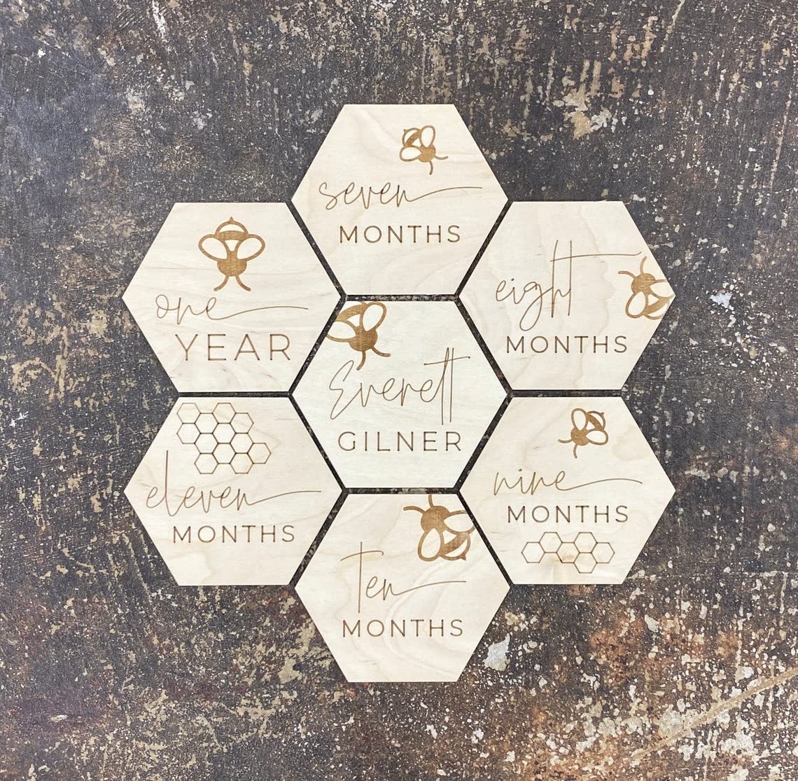baby milestone hexagon cards photoshoot