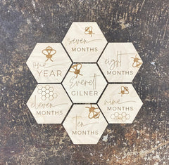 baby milestone hexagon cards photoshoot