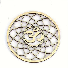 Wooden Om symbol coasters