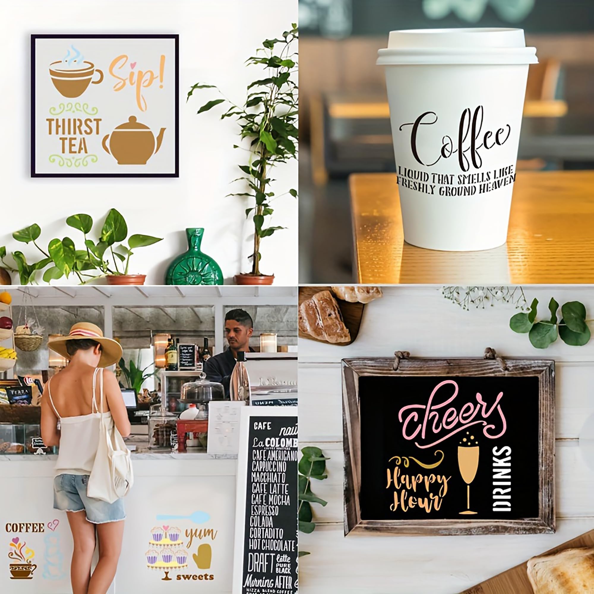 fabric painting coffee templates