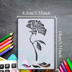 rose flower stencil for acrylic painting