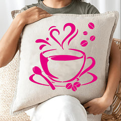 coffee cup stencil for canvas painting