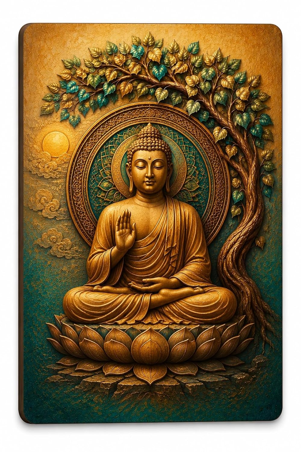 ready to hang Buddha wall hanging