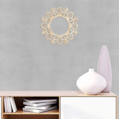American Elm Mandala Wooden Wall Art Nature Inspired Botanical Design in Birch Plywood, Rustic Circle Decor
