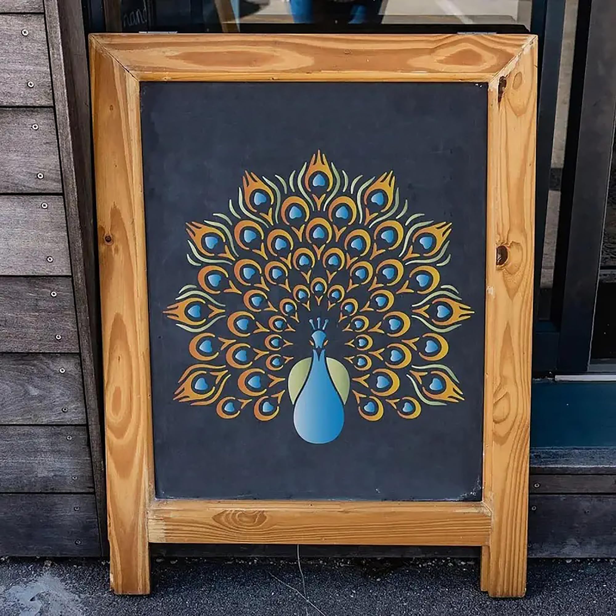 peacock feather design template