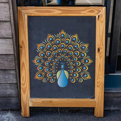 peacock feather design template