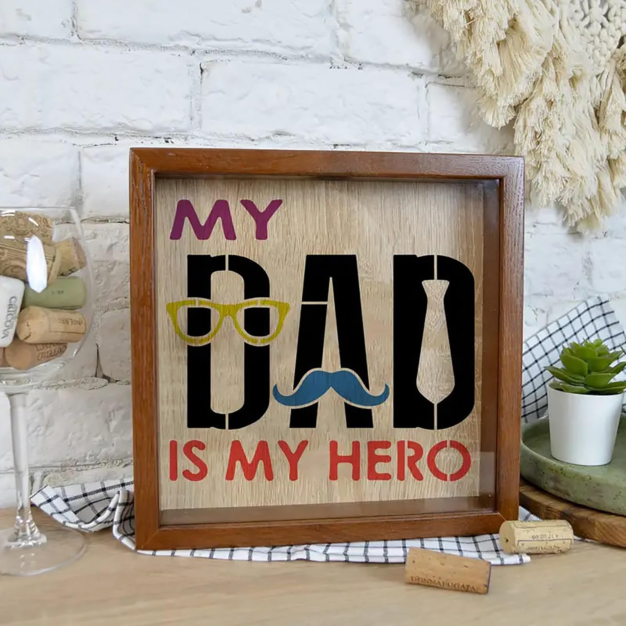 paintable parents day stencil kit