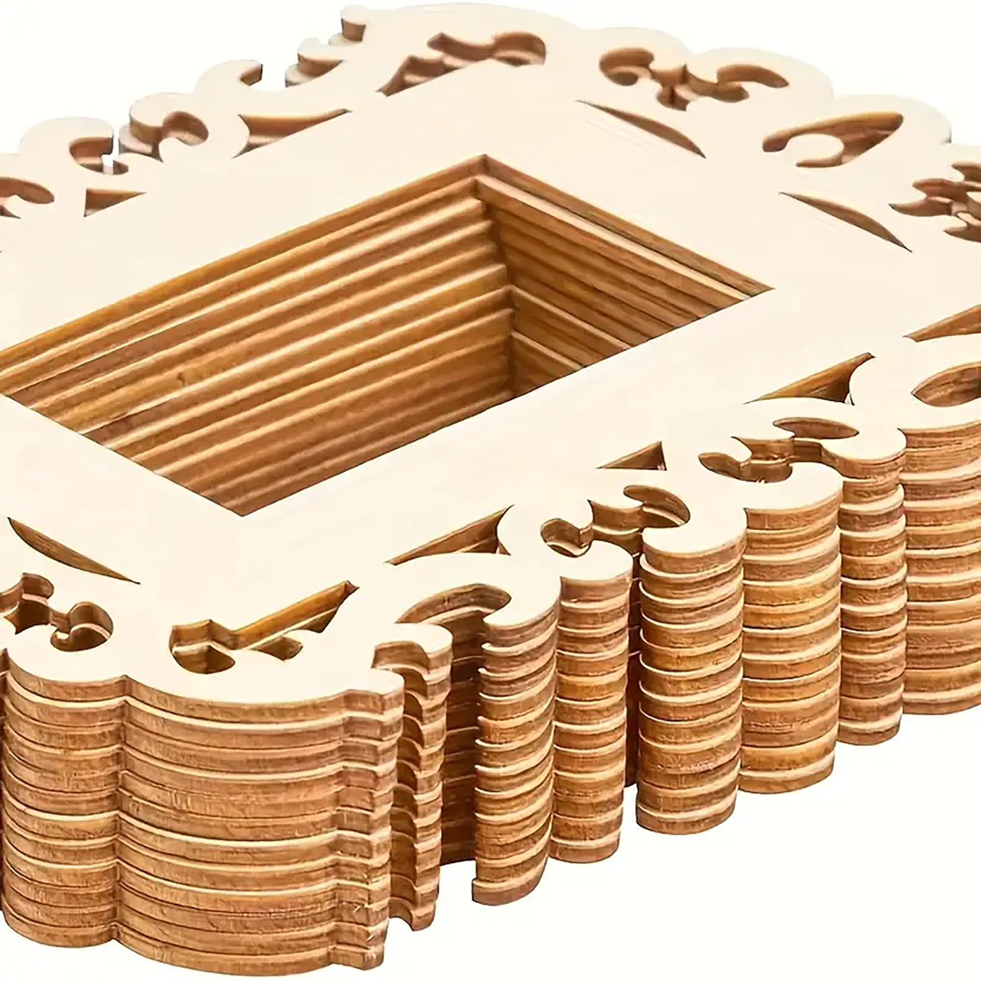 mdf hollow wooden craft frames for painting and decoupage