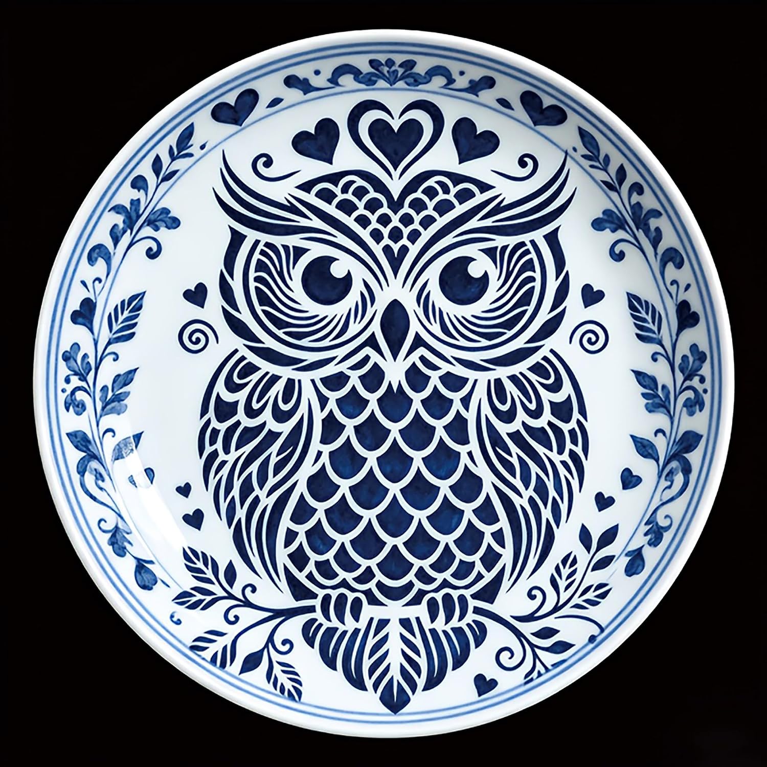 owl heart stencil for wall painting