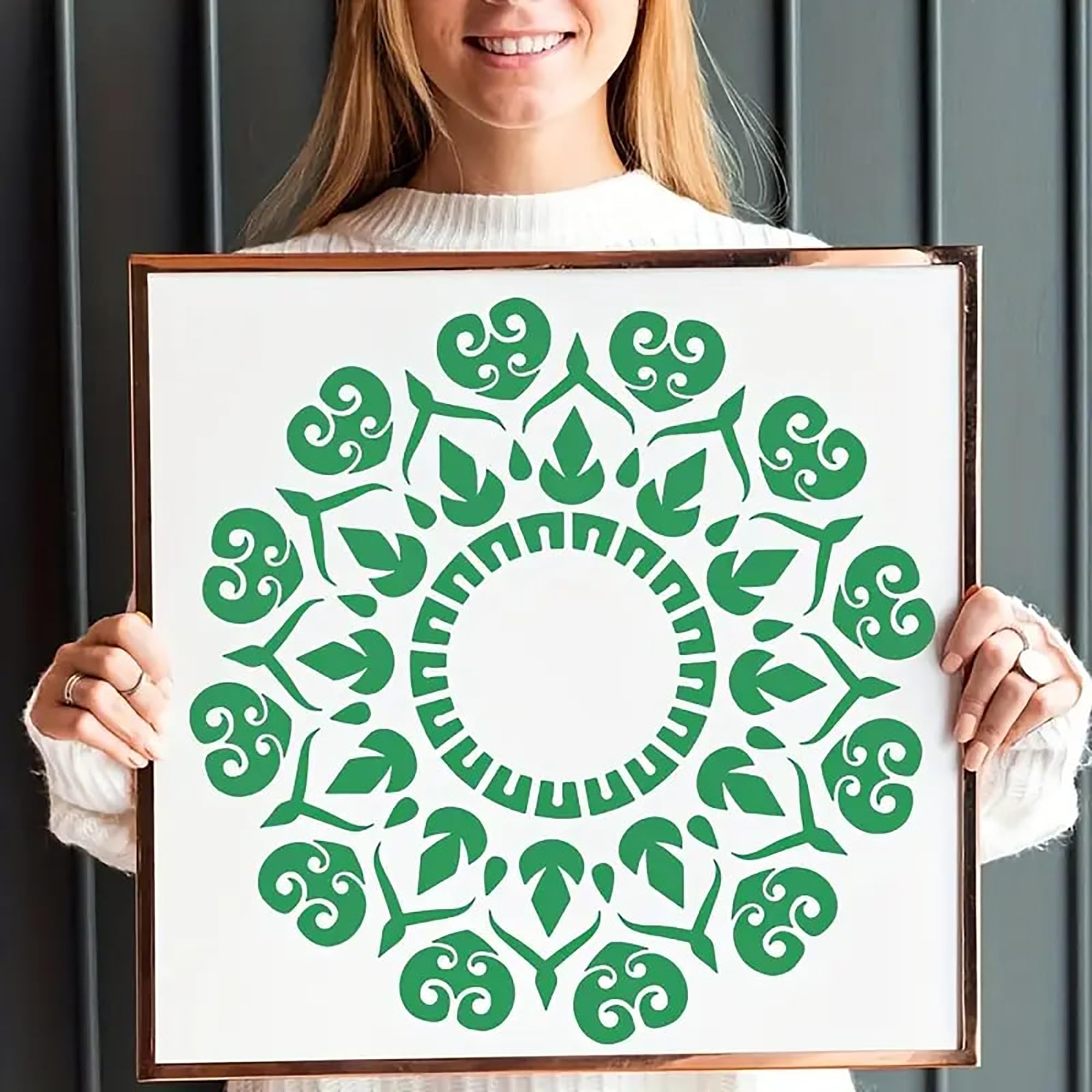 wood or fabric mandala design