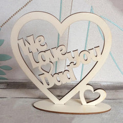 paintable wooden heart blank for custom dad gift idea