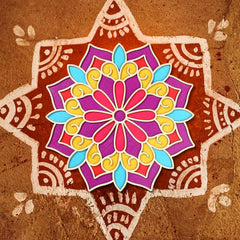Cliths Wooden Rangoli Cutout Mandala Design DIY Diwali Decoration MDF Craft Base for Painting Indian Wall Art