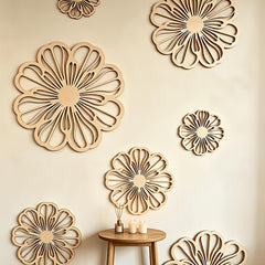 wooden floral cutout for handmade crafts