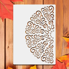 reusable floral corner painting stencil
