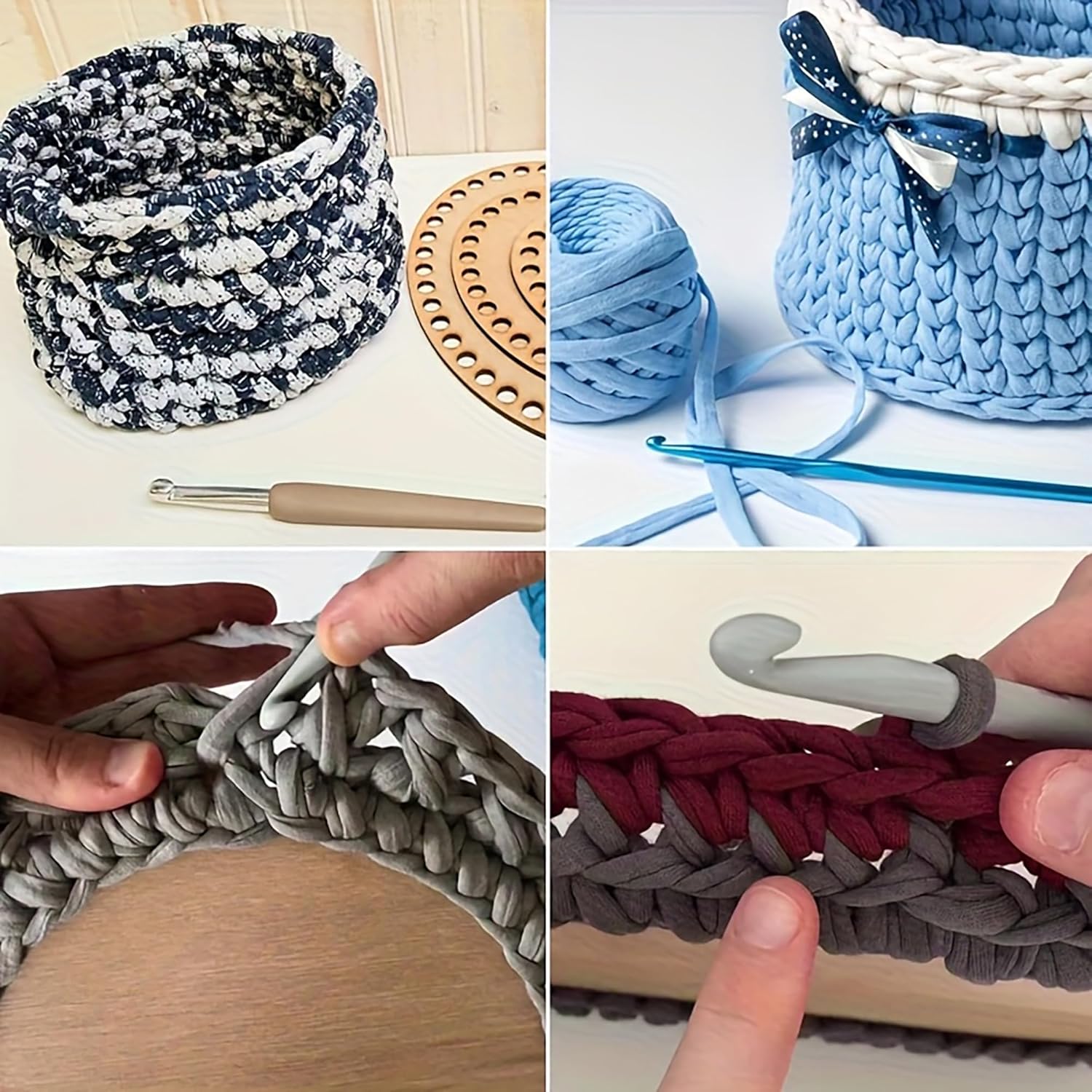 butterfly rose wooden crochet base