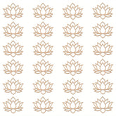American Elm 24 Pcs Wooden Lotus Cutouts Floral Shapes for DIY Crafts Art Projects Wall Décor Painting Activities Festival Decor Mandala Theme Design School Supplies
