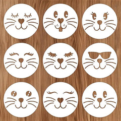 diy bunny face craft stencils
