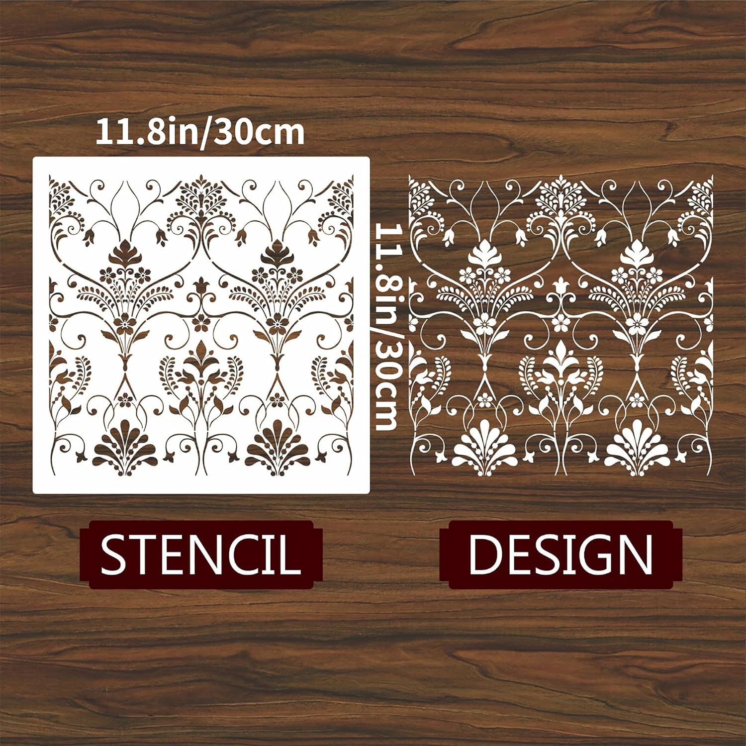 reusable floral stencil template for canvas painting