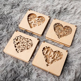 ring box template set wooden